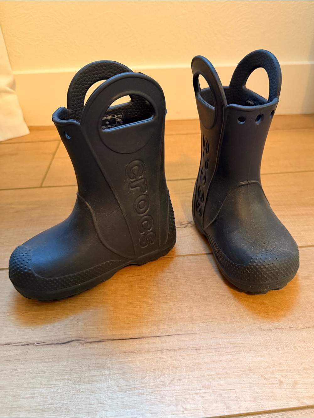 CROCS Kids' Blue Easy-Pull Waterproof Rain Boots